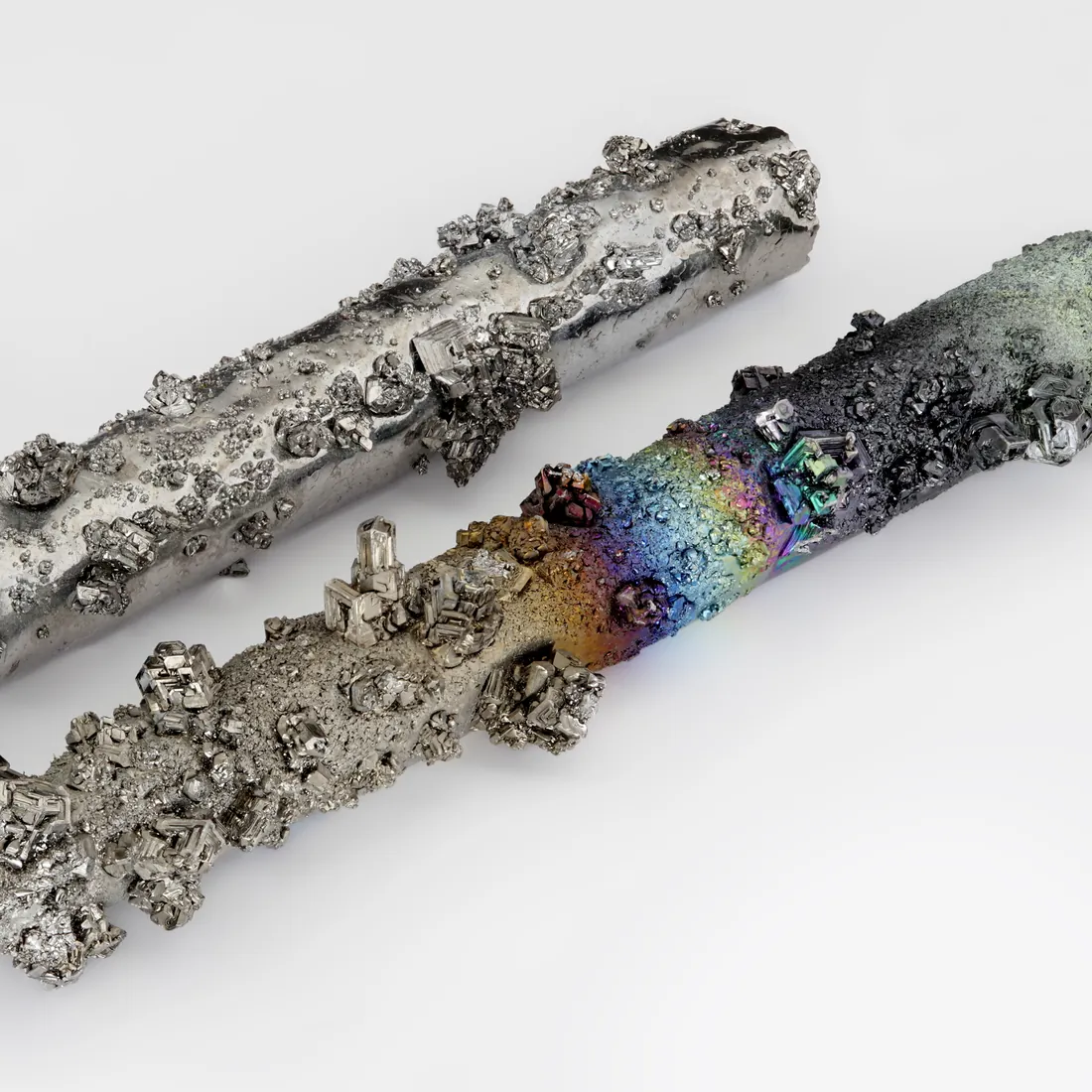 Varillas de tungsteno recubiertas de cristales de tungsteno